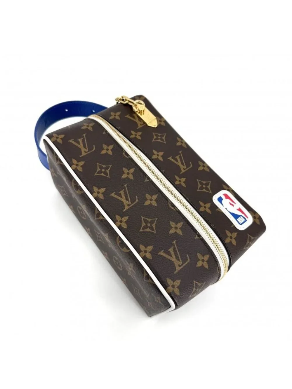 Louis Vuitton Handbag Monogram Nba Crocodile Drop Kit Collaboration Brown Gold